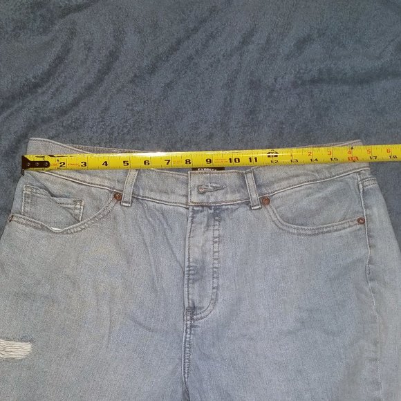EXPRESS Super High Waisted Ripped Petite 8 fit like 10-12 - Picture 6 of 8